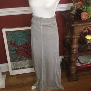 Poetry, long skirt, hemp/cotton blend, light gray